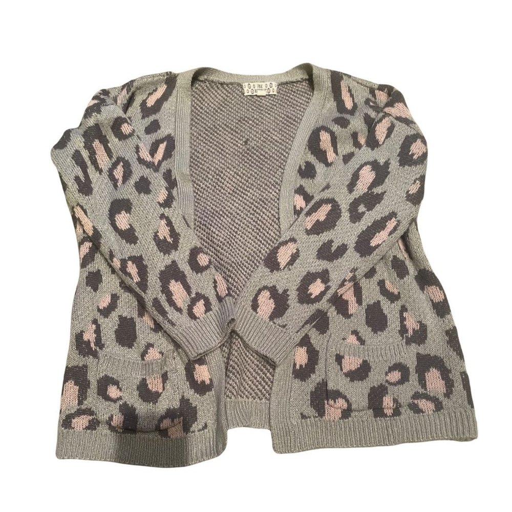 Girls pink republic grey cardigan